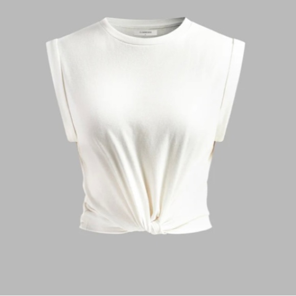NWT - Women's M White Sleeveless Knotted Top